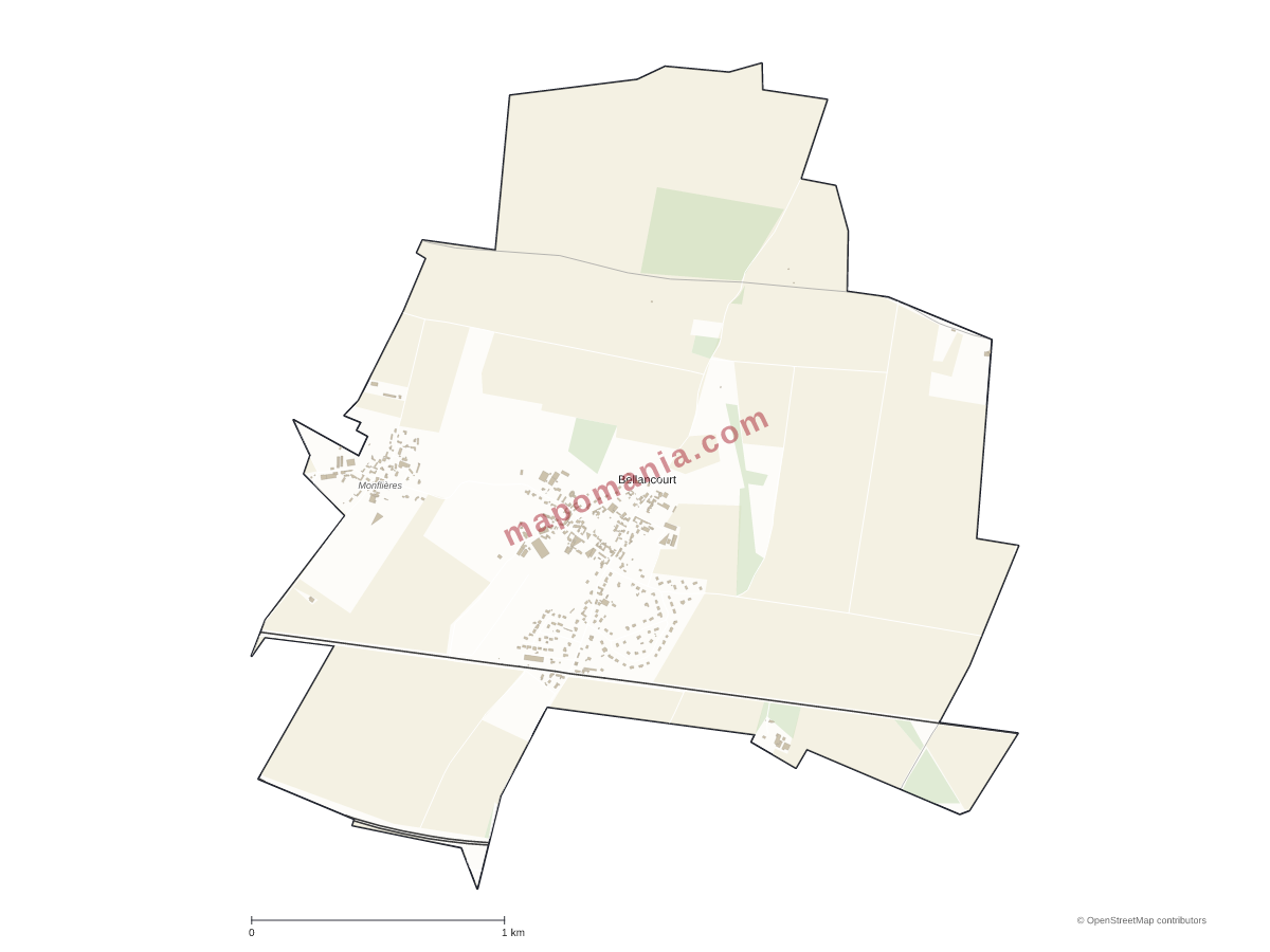 Carte de Bellancourt à personnaliser