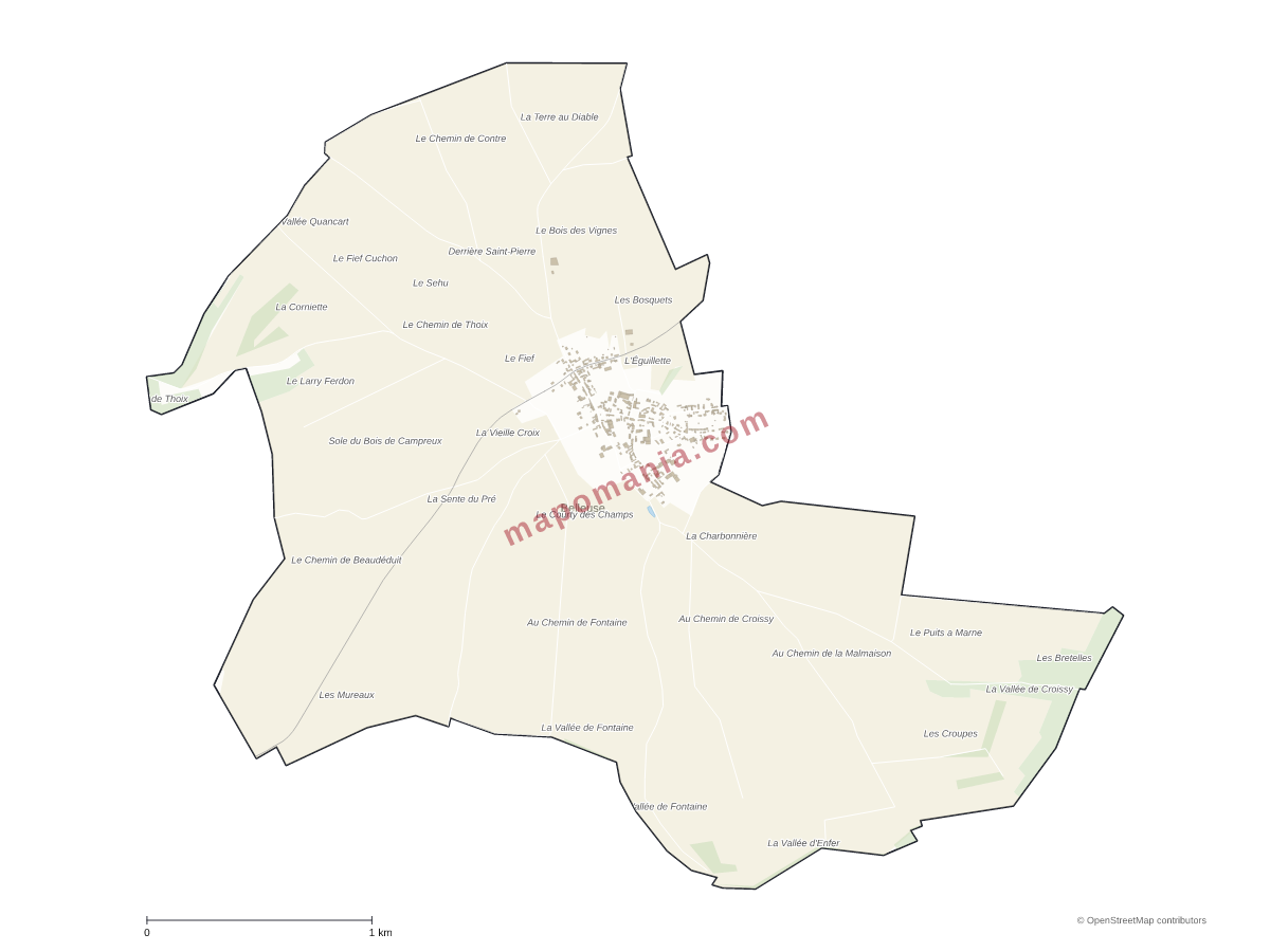 Carte de Belleuse à personnaliser