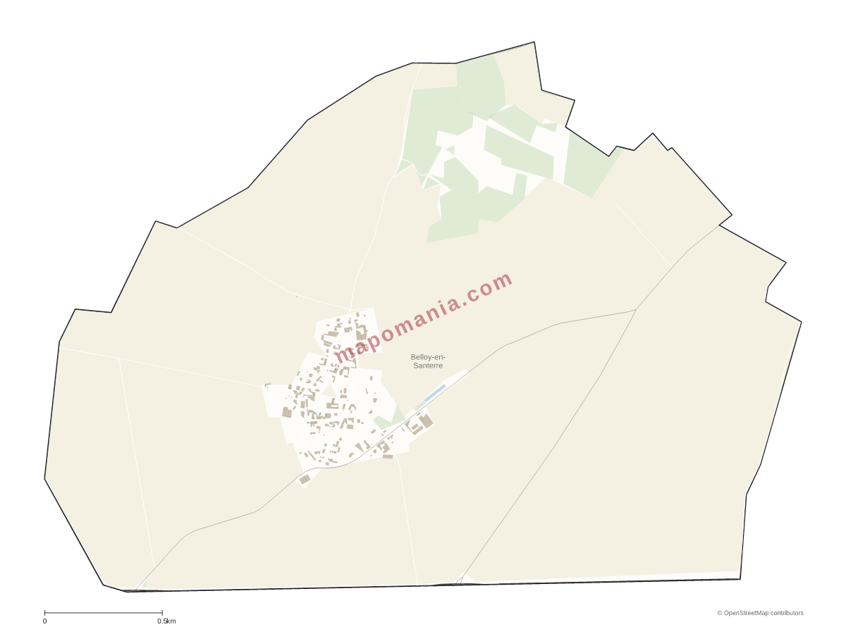 Carte de Belloy-en-Santerre à personnaliser