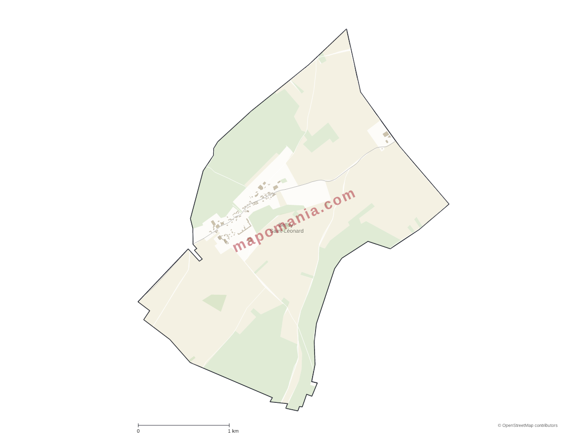 Carte de Belloy-Saint-Léonard à personnaliser