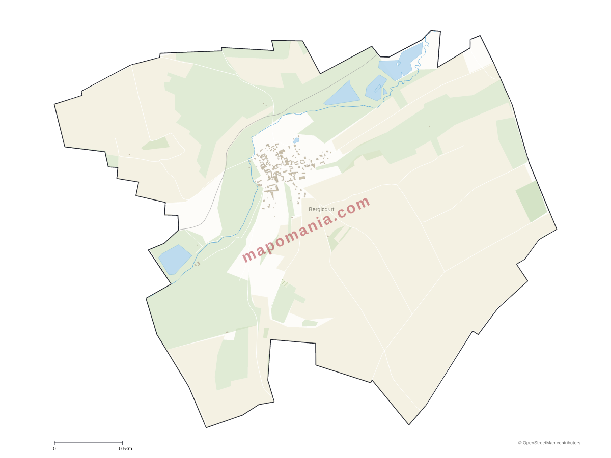 Carte de Bergicourt à personnaliser