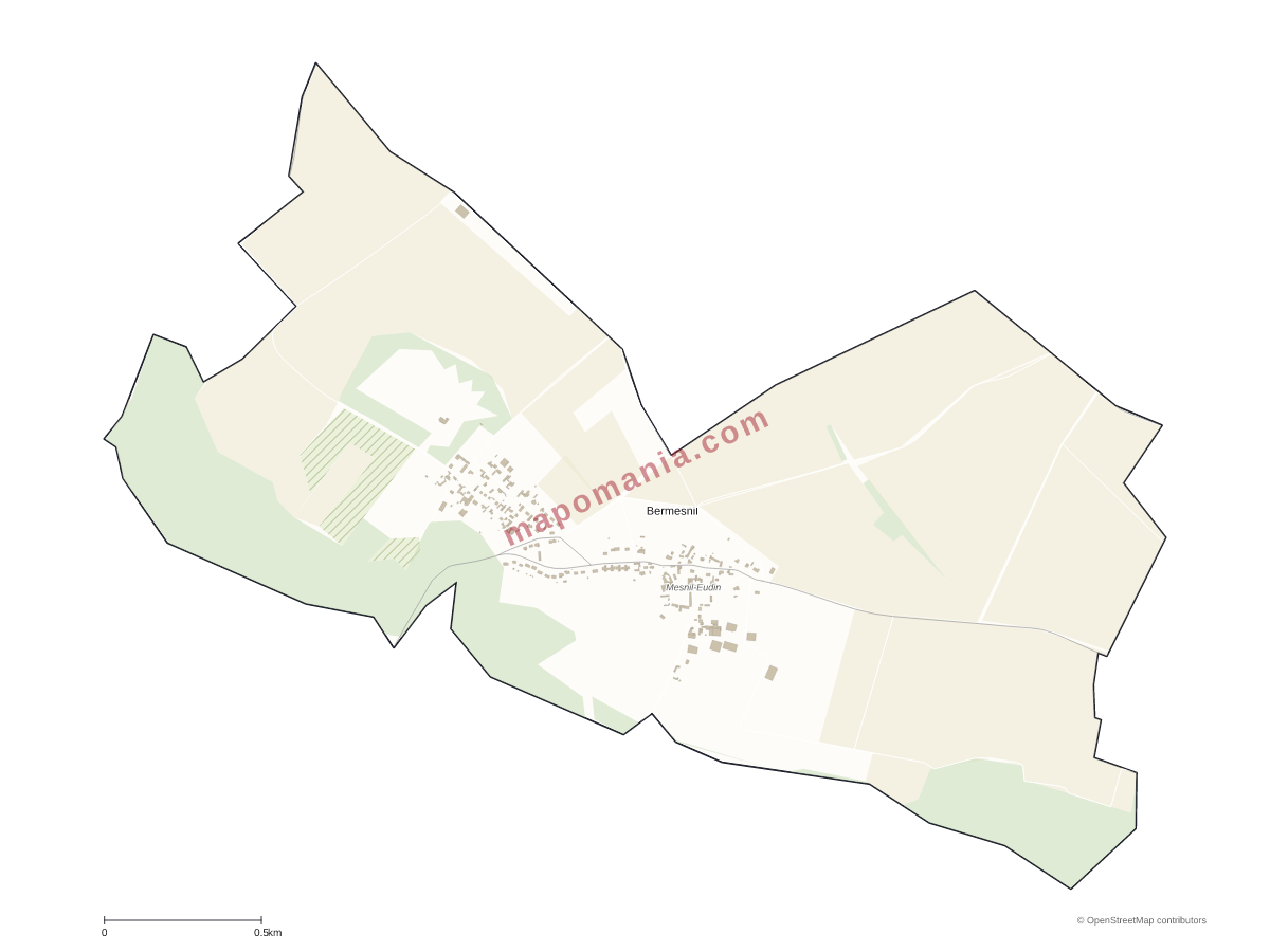 Carte de Bermesnil à personnaliser