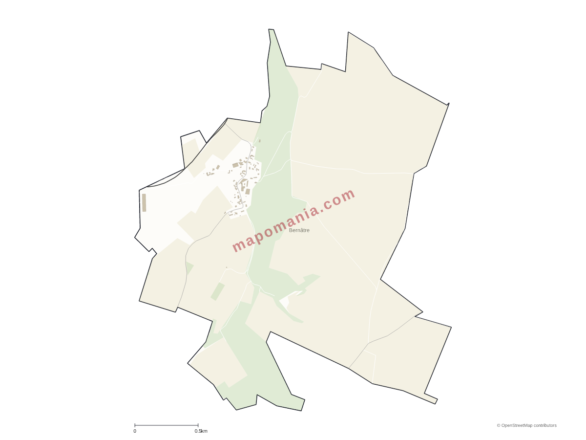 Carte de Bernâtre à personnaliser