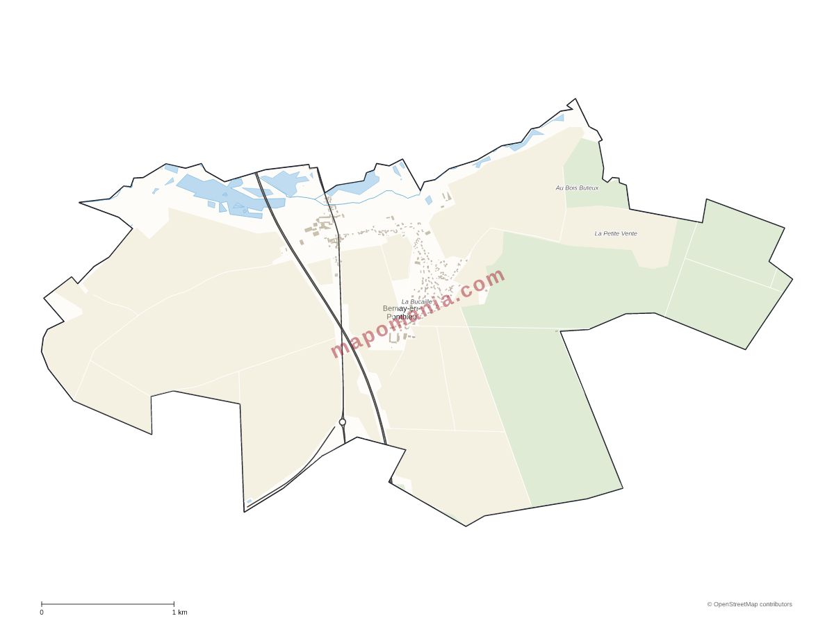 Carte de Bernay-en-Ponthieu à personnaliser