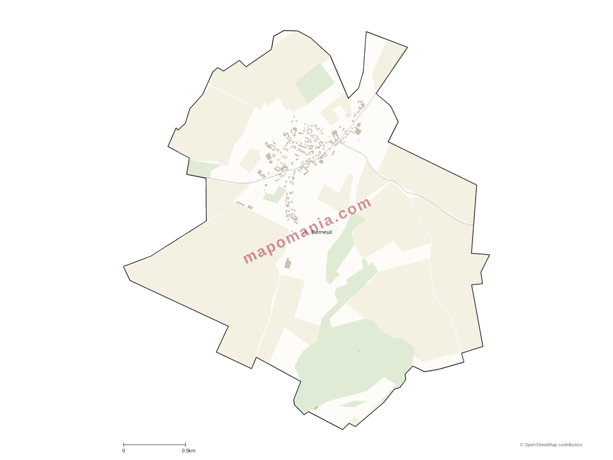 Carte de Berneuil à personnaliser
