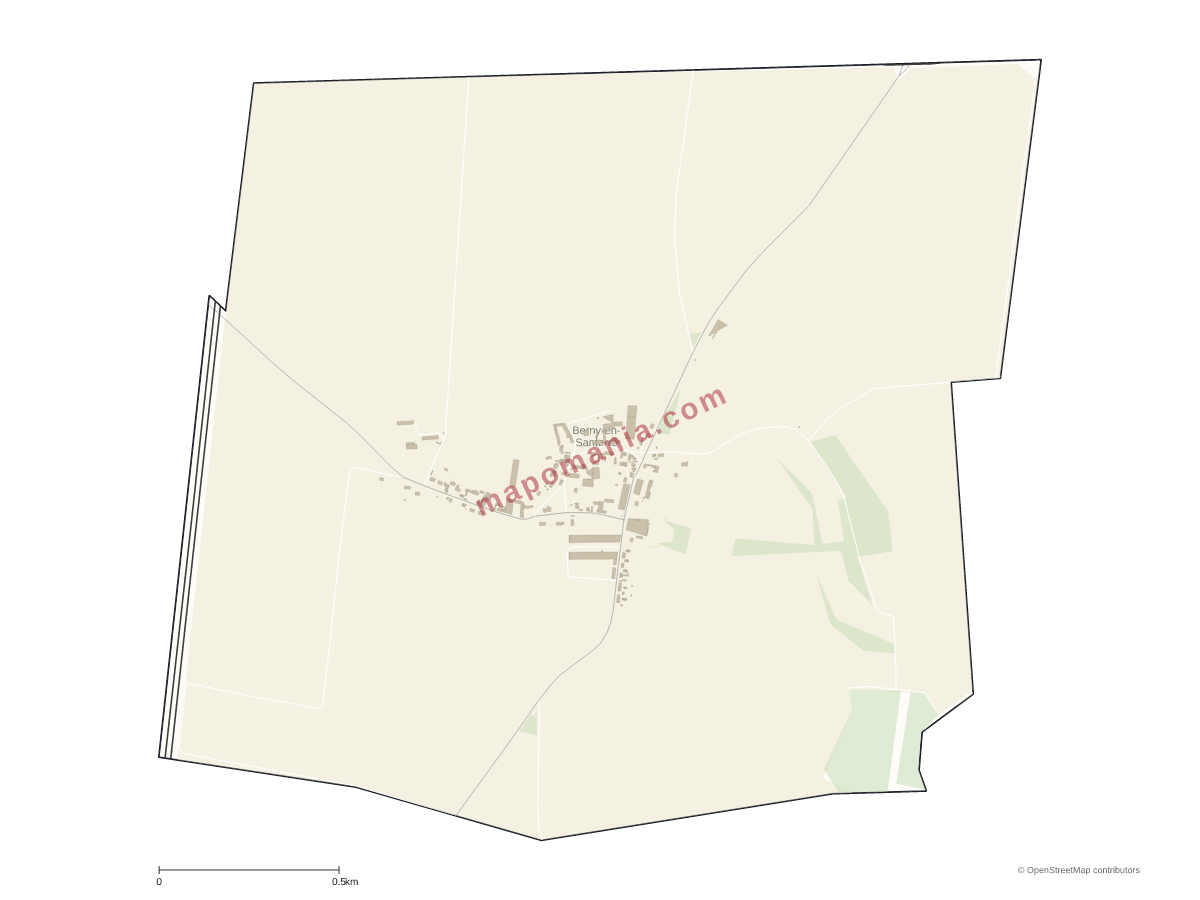 Carte de Berny-en-Santerre à personnaliser