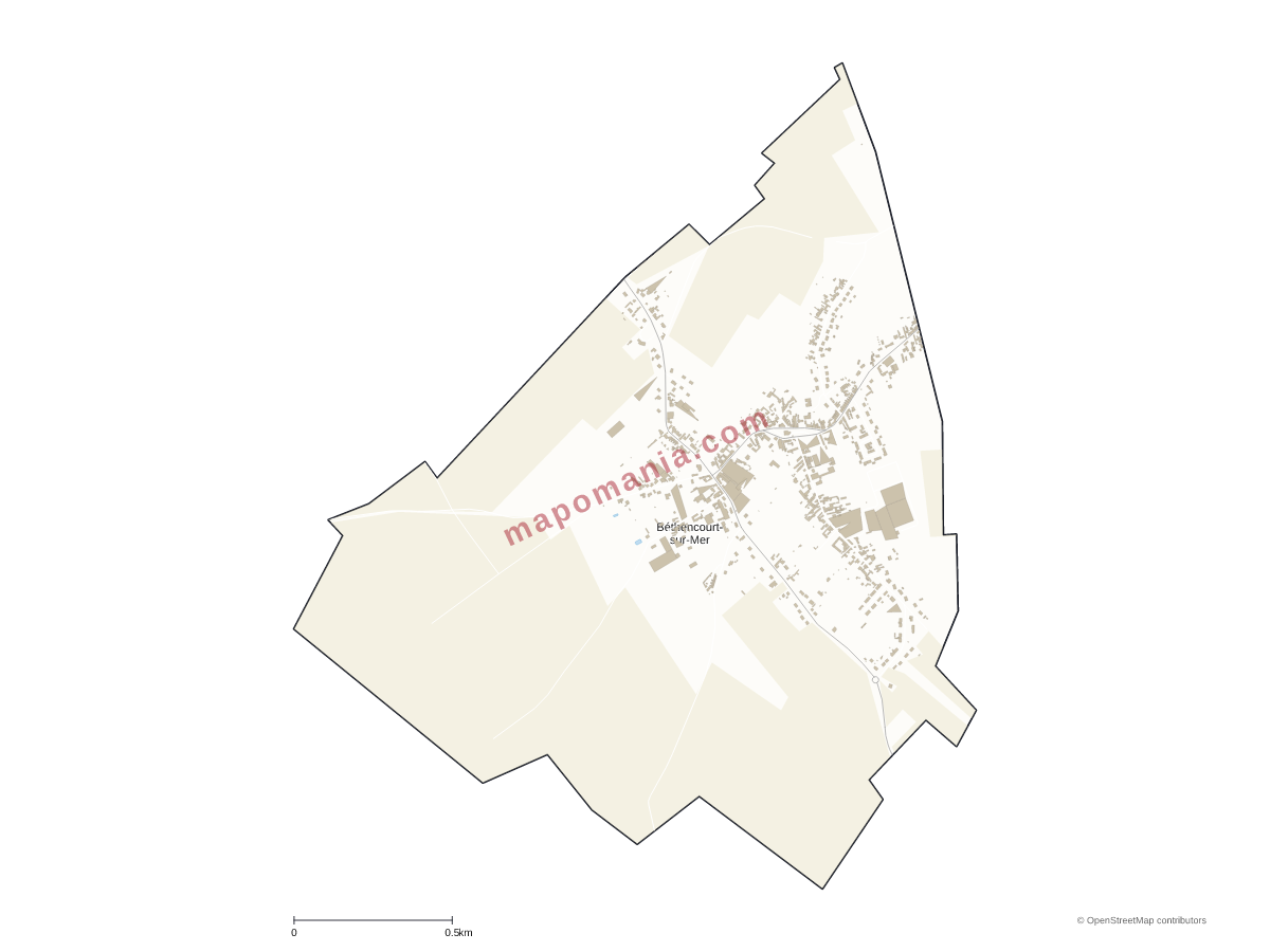 Carte de Béthencourt-sur-Mer à personnaliser