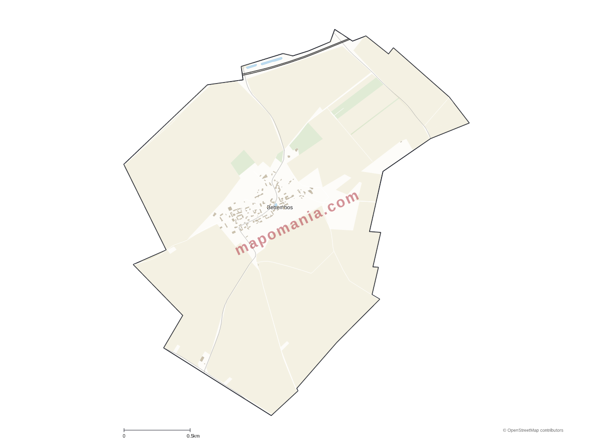 Carte de Bettembos à personnaliser