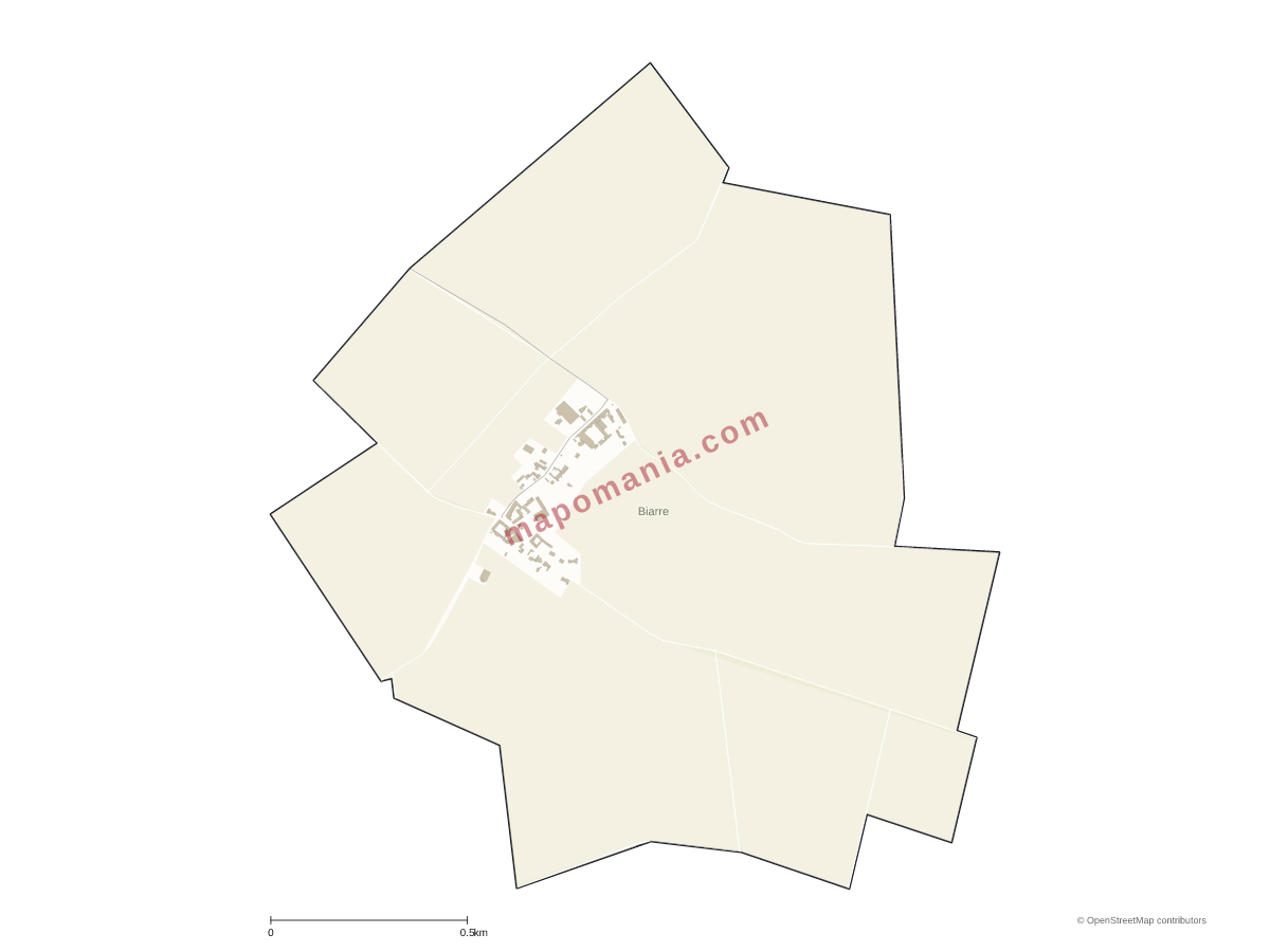 Carte de Biarre à personnaliser