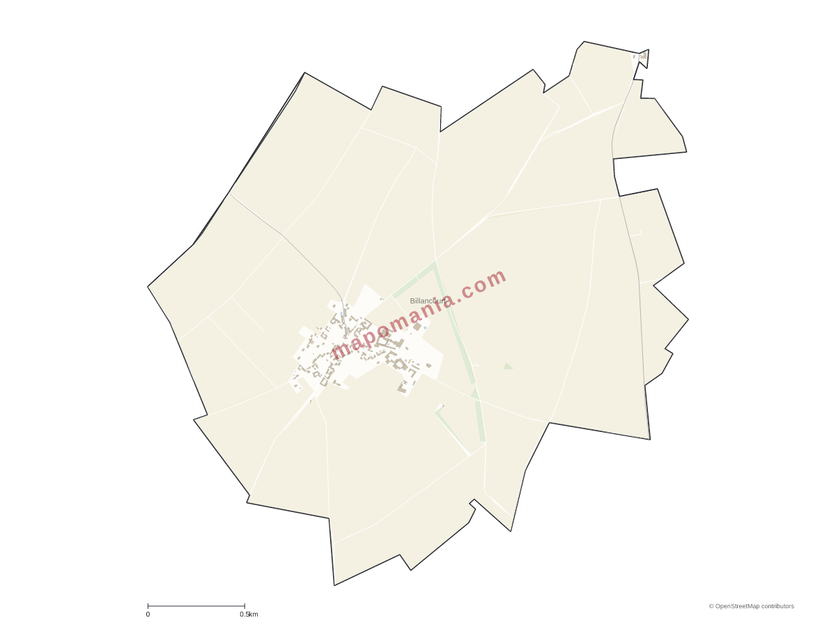 Carte de Billancourt à personnaliser