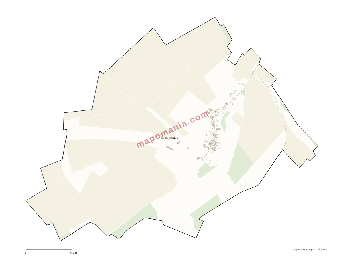 Carte de Boisbergues à personnaliser
