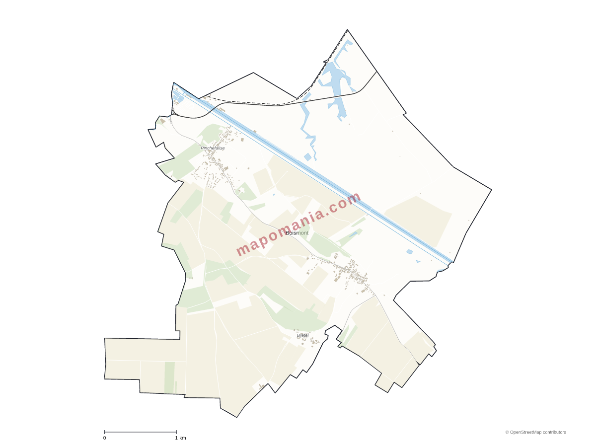 Carte de Boismont à personnaliser