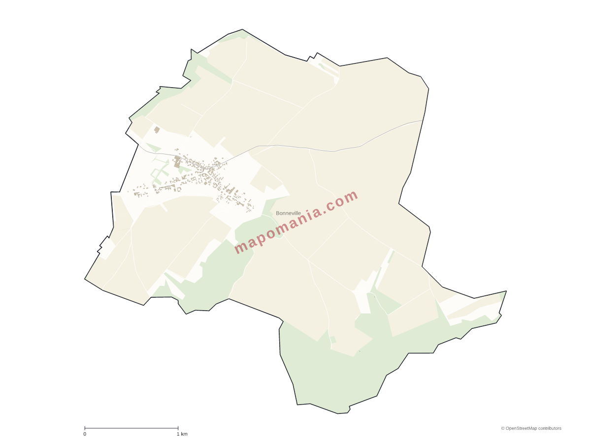 Carte de Bonneville à personnaliser