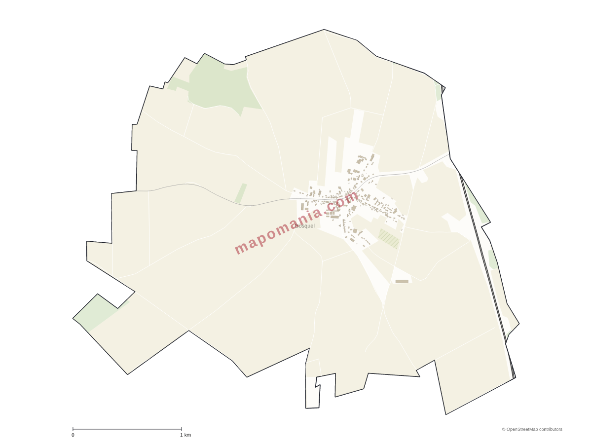 Carte de Bosquel à personnaliser