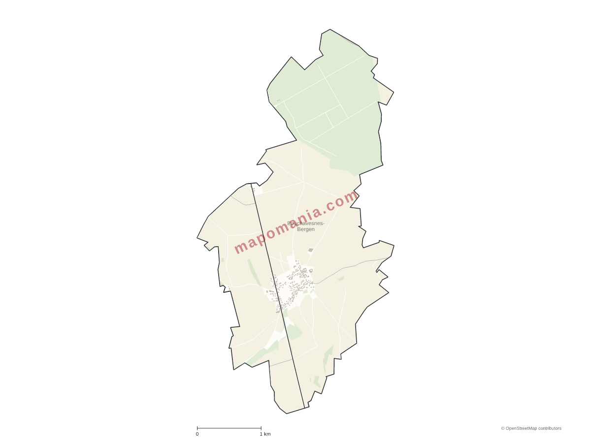 Carte de Bouchavesnes-Bergen à personnaliser