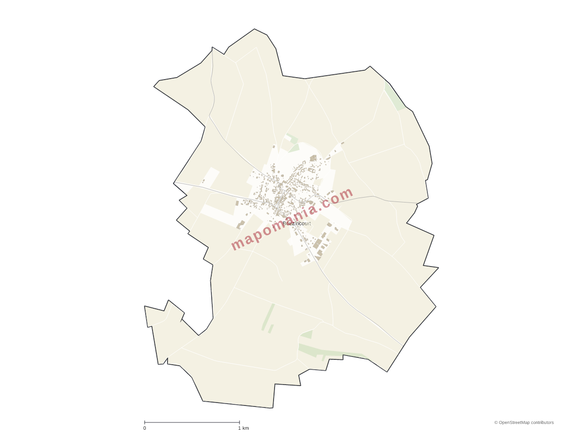 Carte de Bouzincourt à personnaliser
