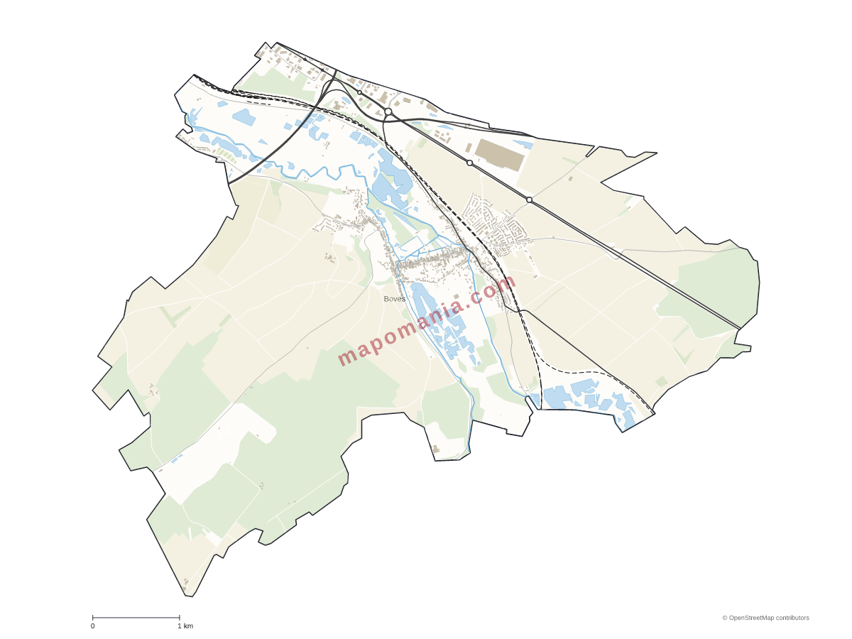 Carte de Boves à personnaliser