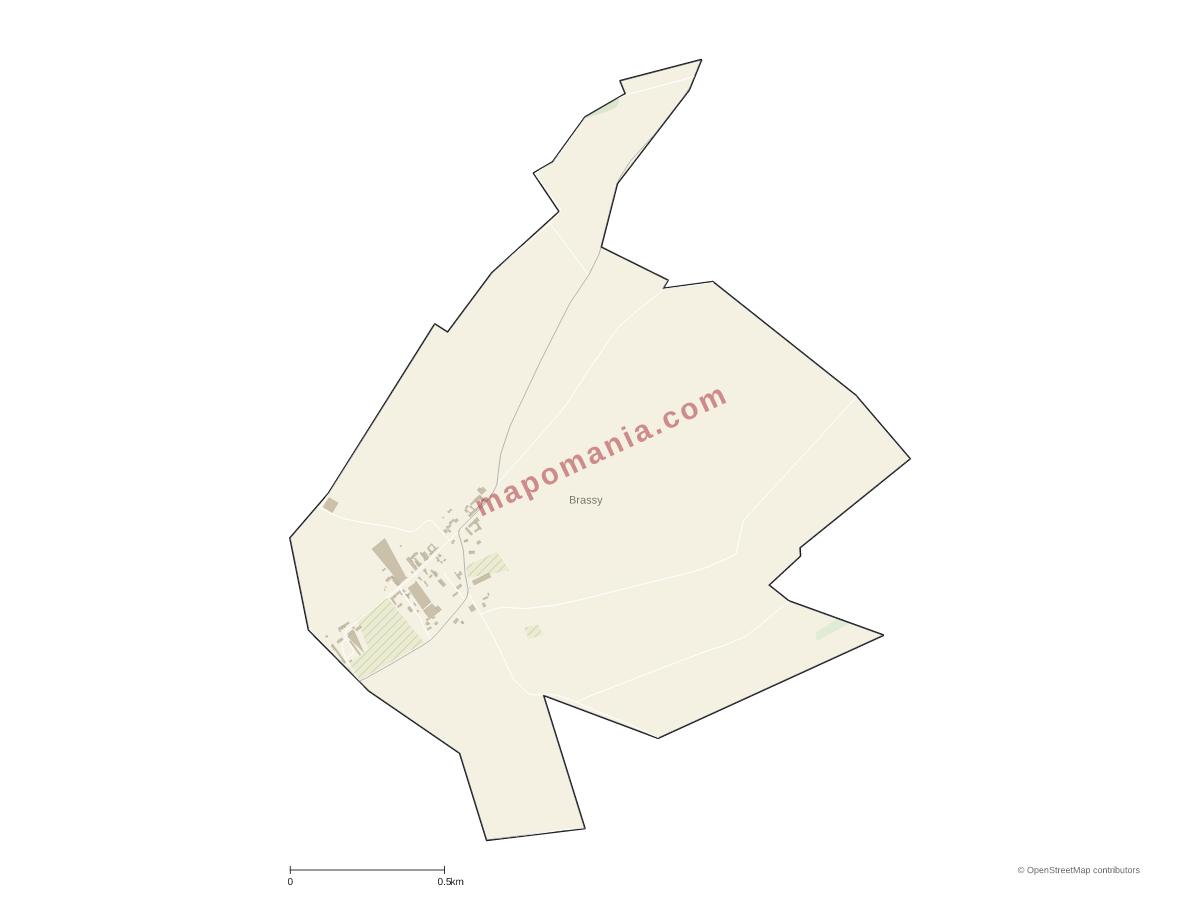 Carte de Brassy à personnaliser