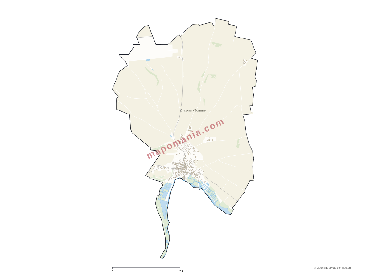 Carte de Bray-sur-Somme à personnaliser