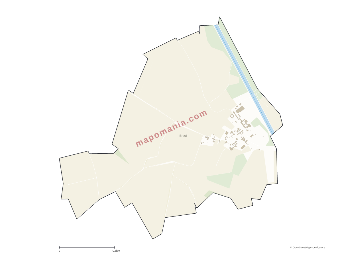 Carte de Breuil à personnaliser