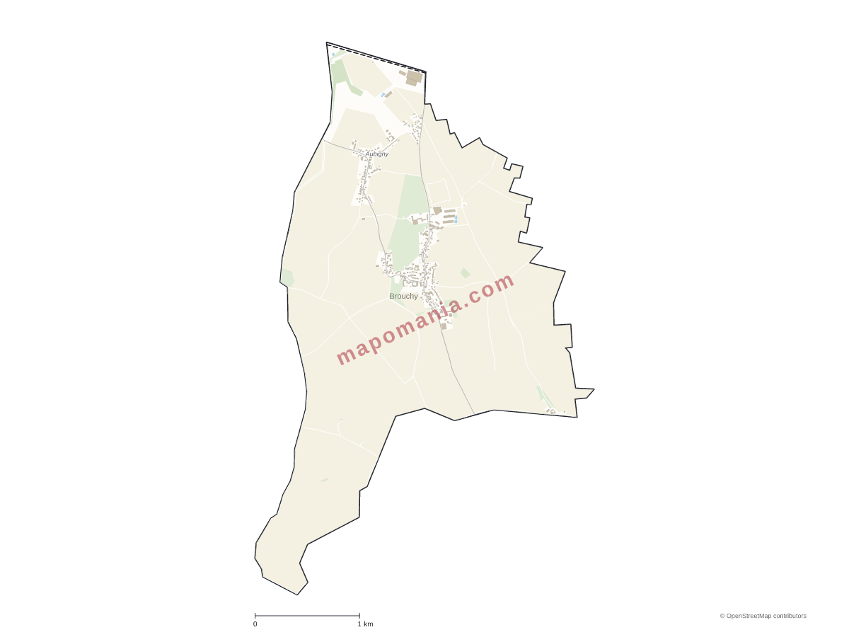 Carte de Brouchy à personnaliser