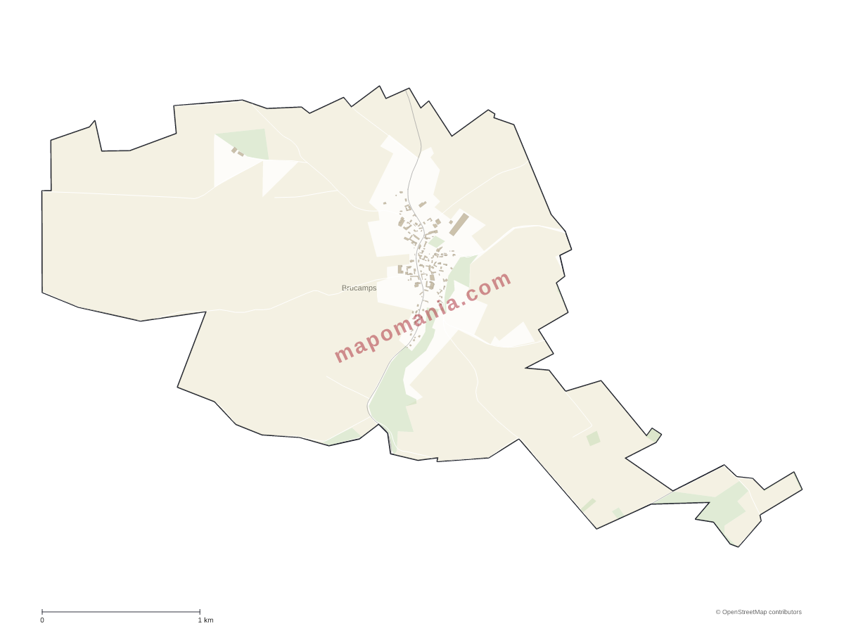 Carte de Brucamps à personnaliser