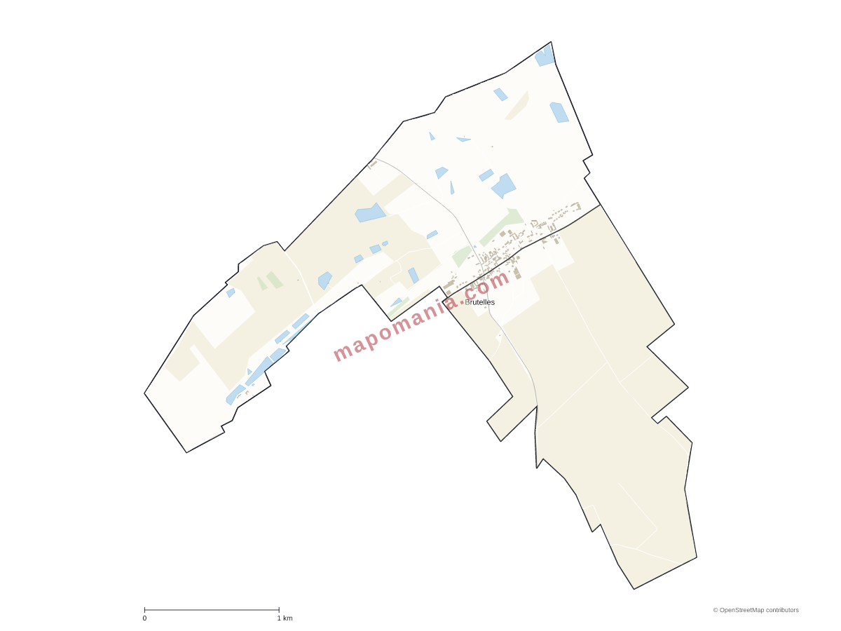 Carte de Brutelles à personnaliser