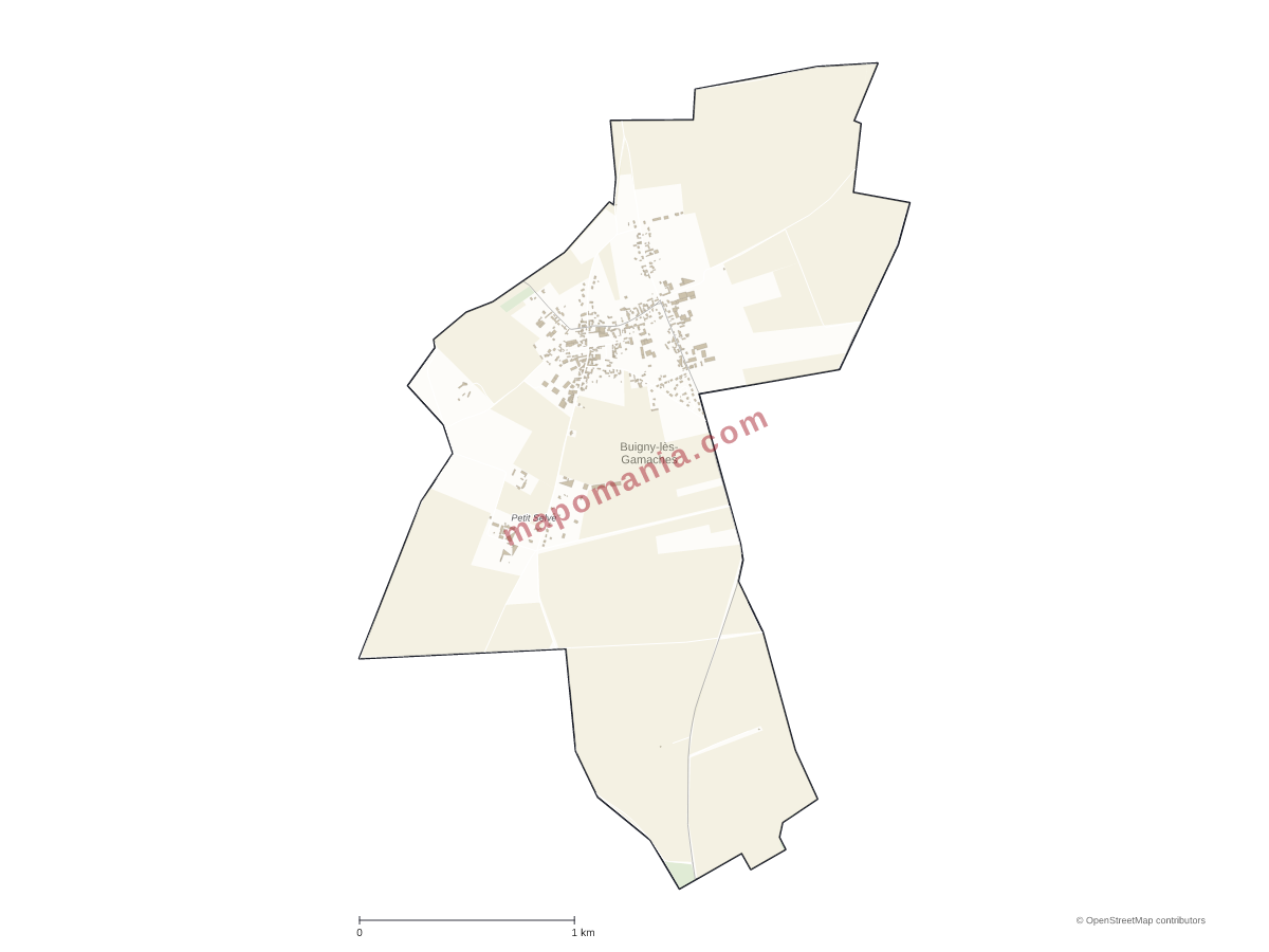 Carte de Buigny-lès-Gamaches à personnaliser