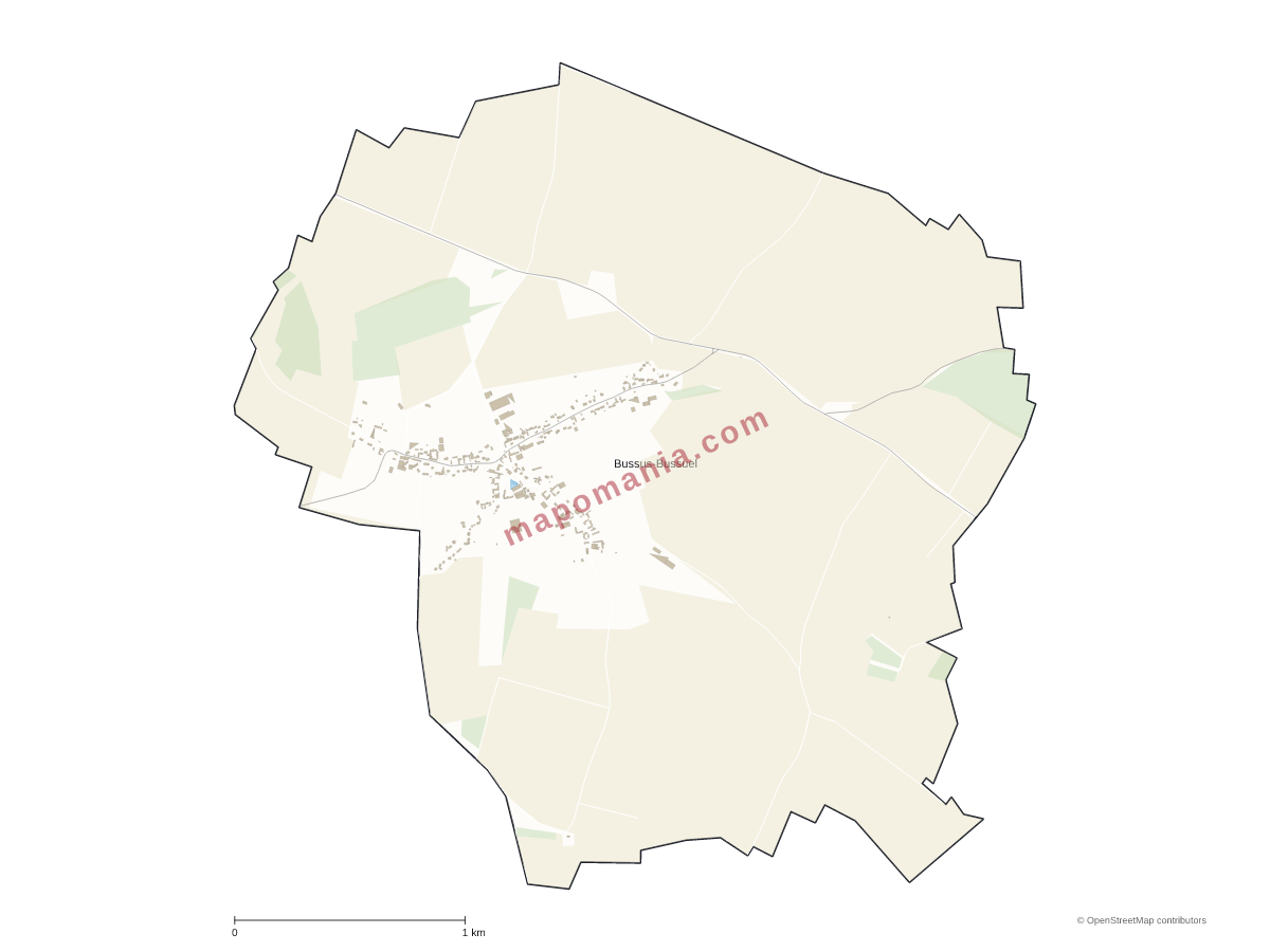 Carte de Bussus-lès-Yaucourt à personnaliser