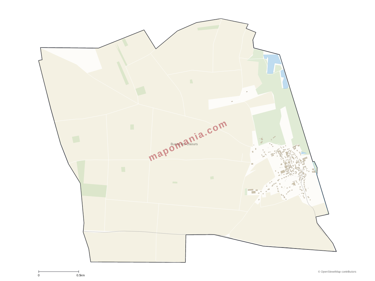Carte de Bussy-lès-Daours à personnaliser