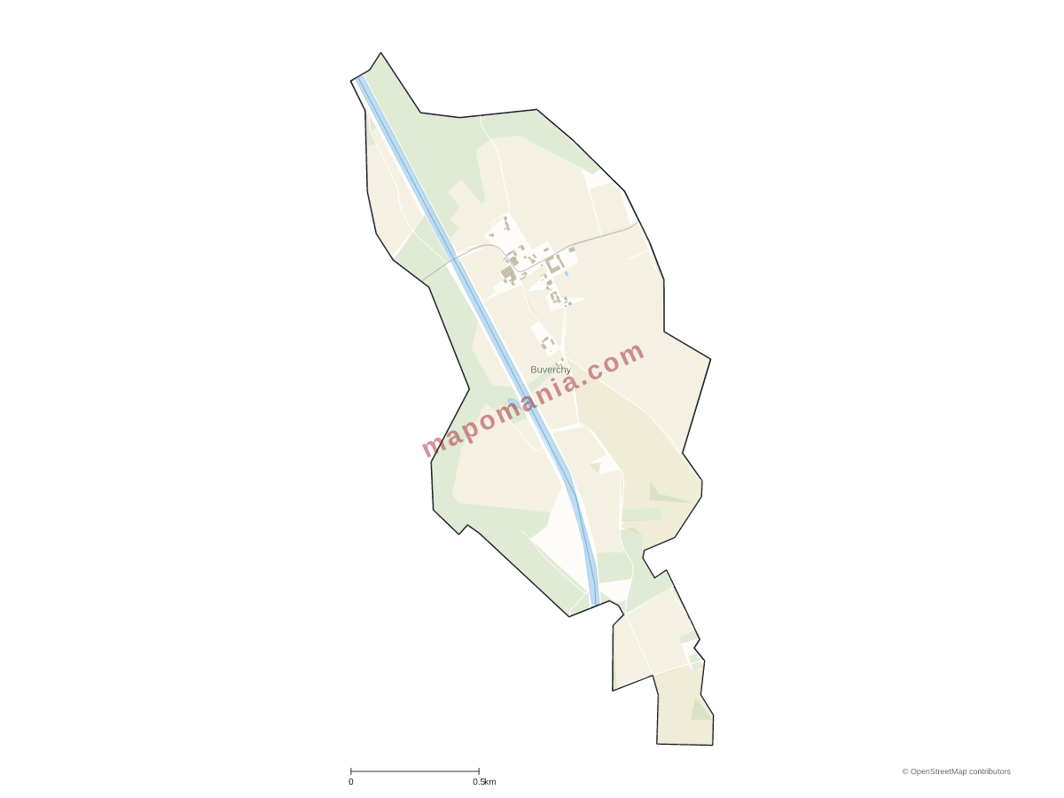 Carte de Buverchy à personnaliser