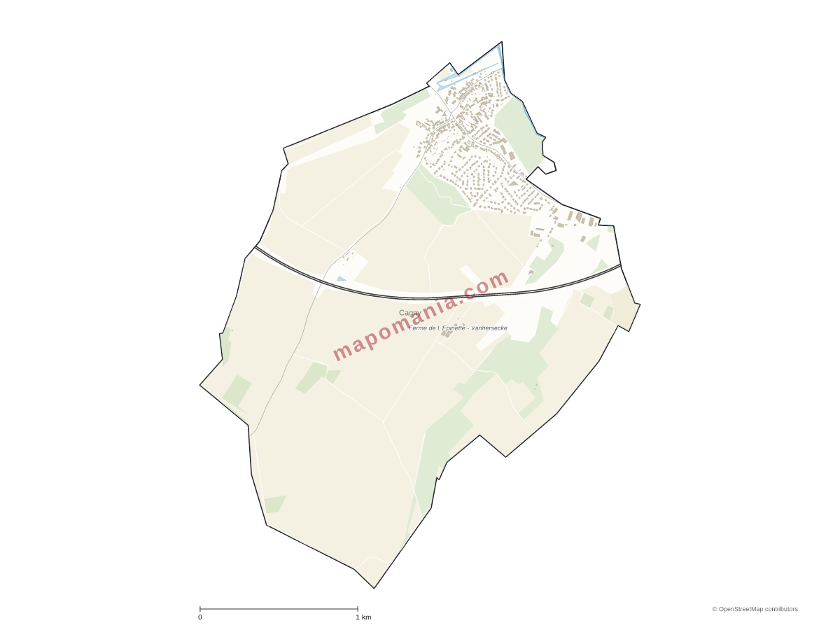 Carte de Cagny à personnaliser