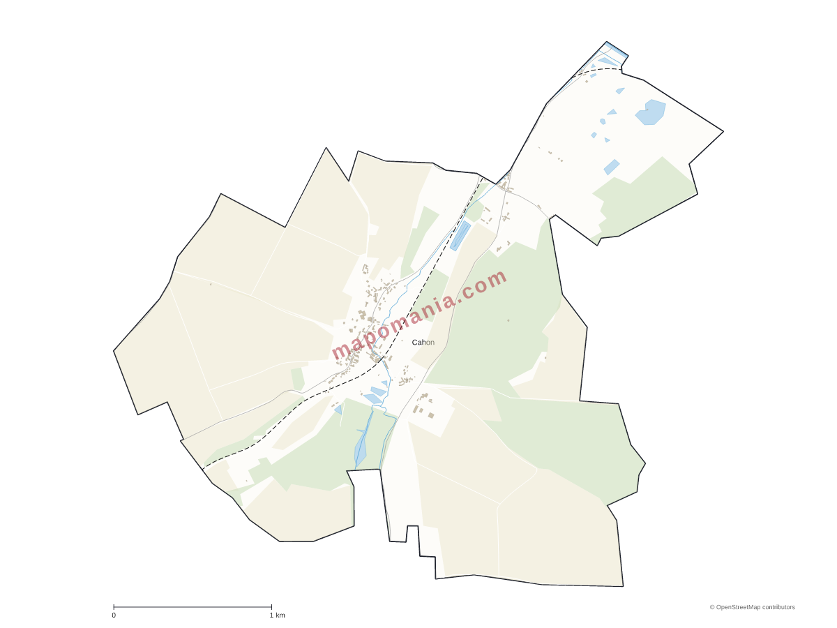 Carte de Cahon à personnaliser