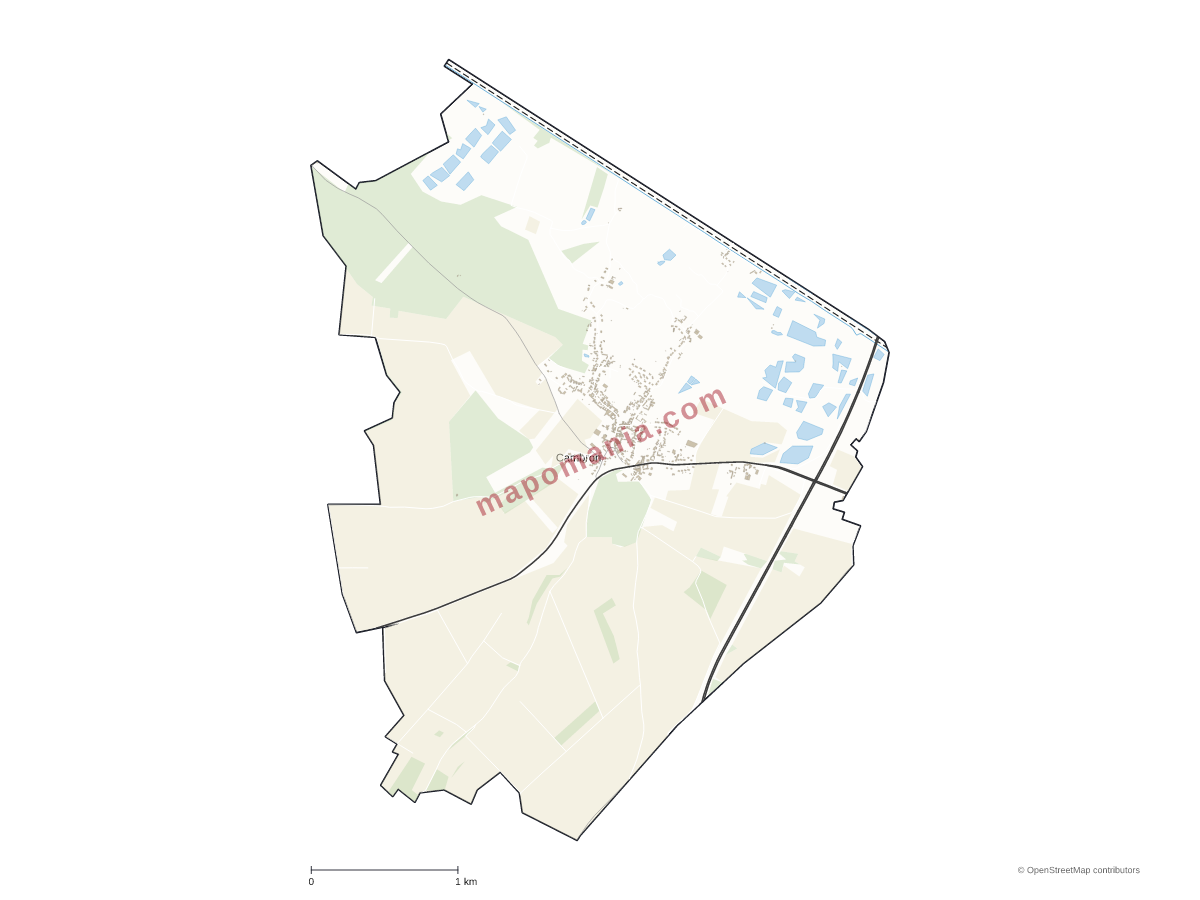 Carte de Cambron à personnaliser