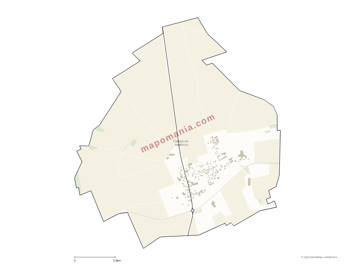 Carte de Camps-en-Amiénois à personnaliser