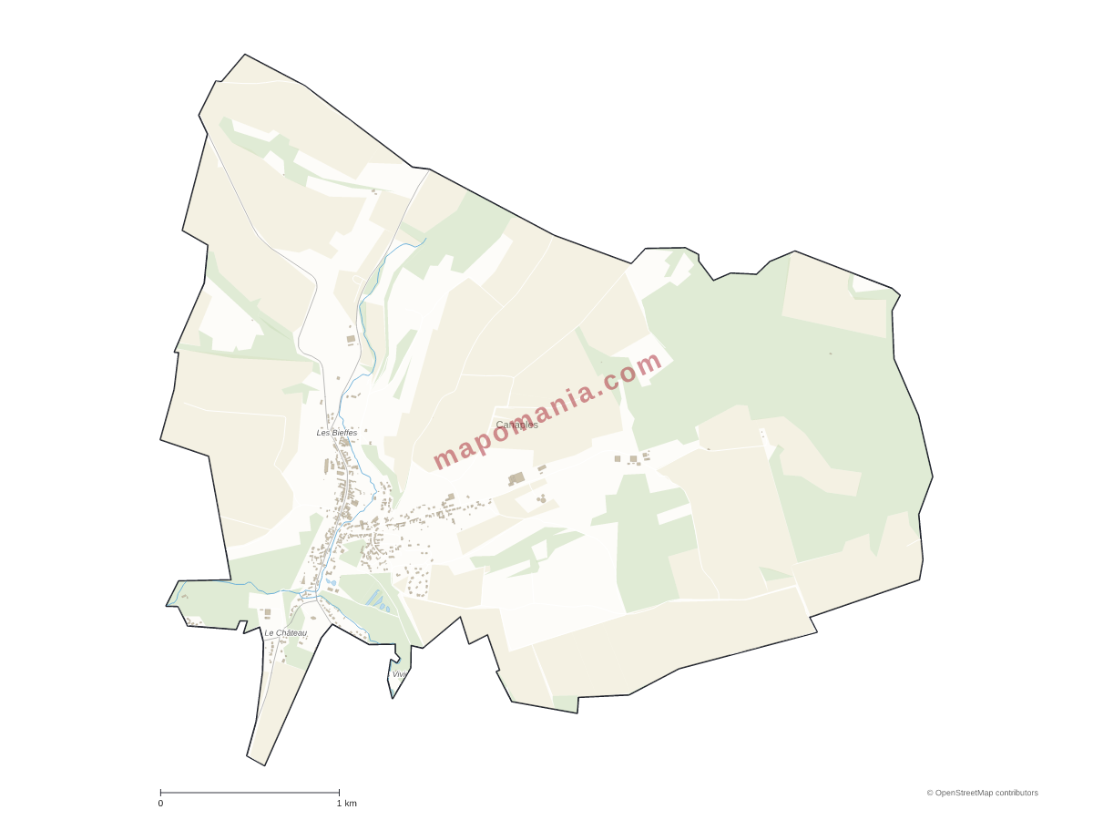 Carte de Canaples à personnaliser