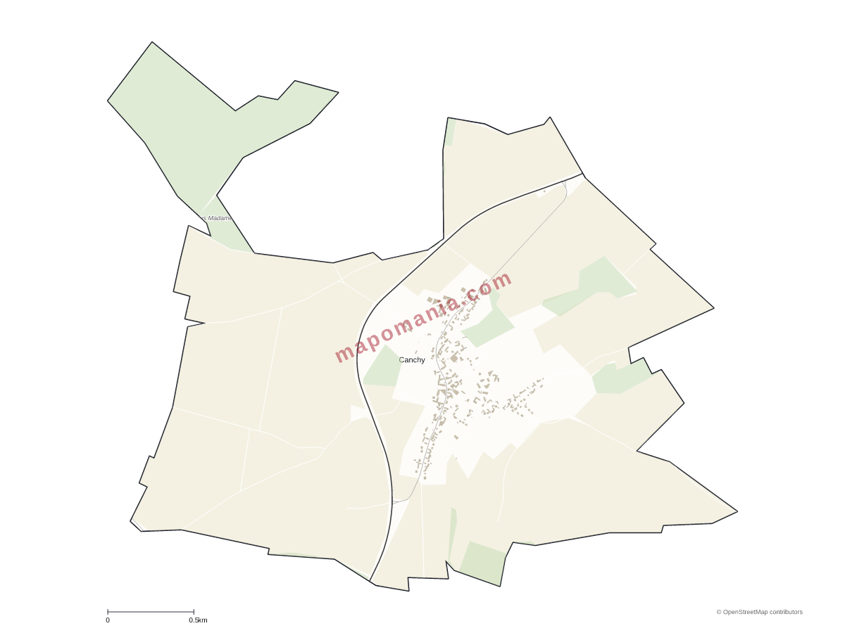Carte de Canchy à personnaliser