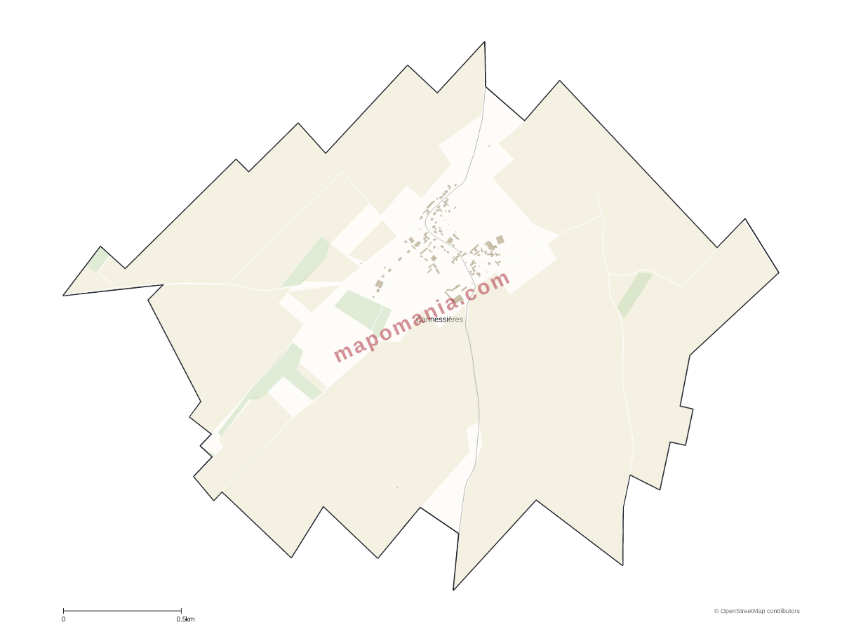 Carte de Cannessières à personnaliser
