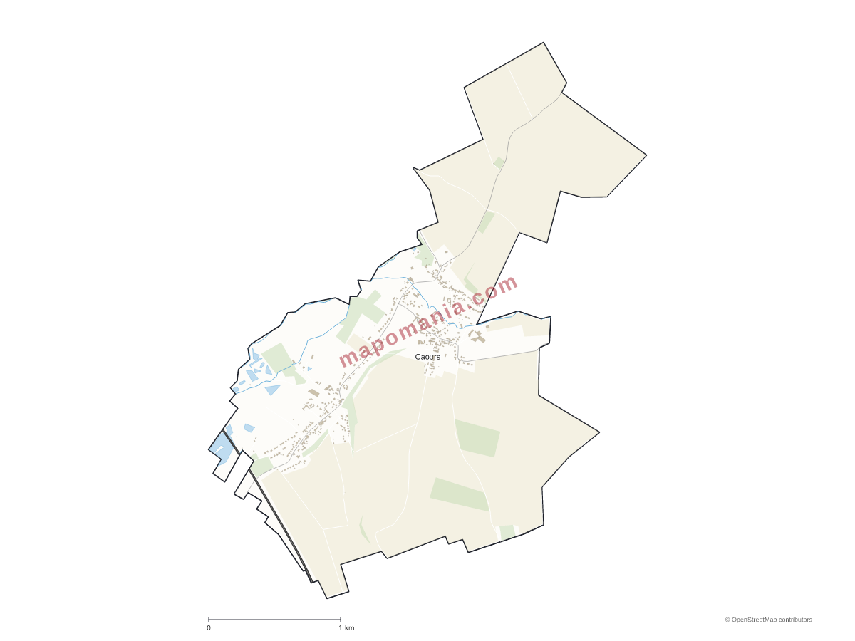 Carte de Caours à personnaliser