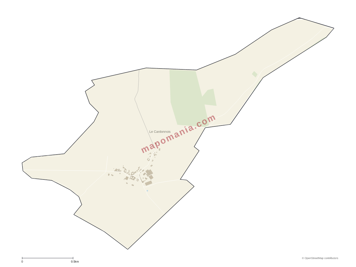 Carte de Le Cardonnois à personnaliser