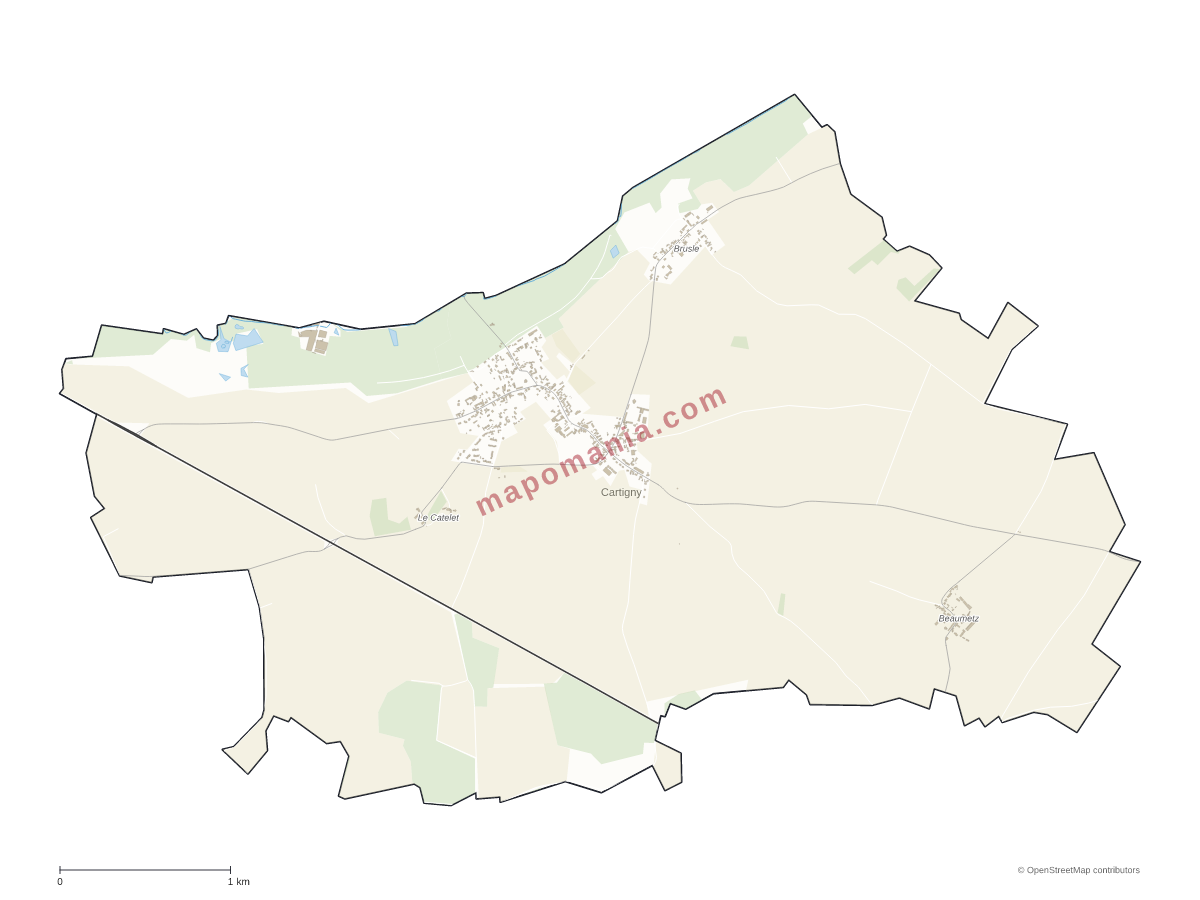 Carte de Cartigny à personnaliser