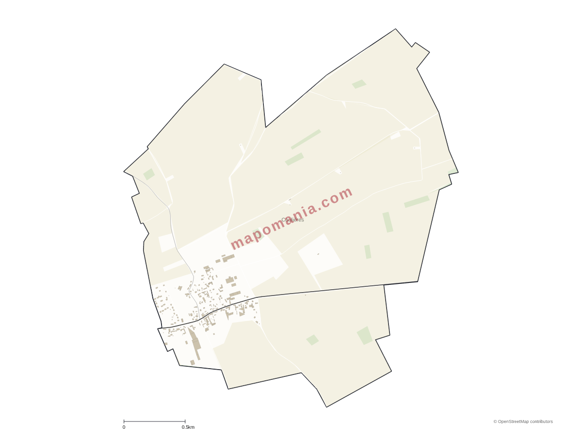 Carte de Caulières à personnaliser