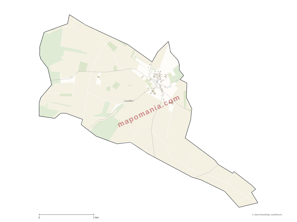 Carte de Cavillon à personnaliser