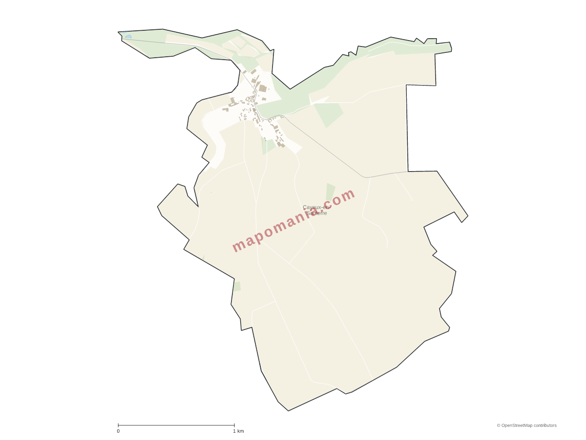Carte de Cayeux-en-Santerre à personnaliser