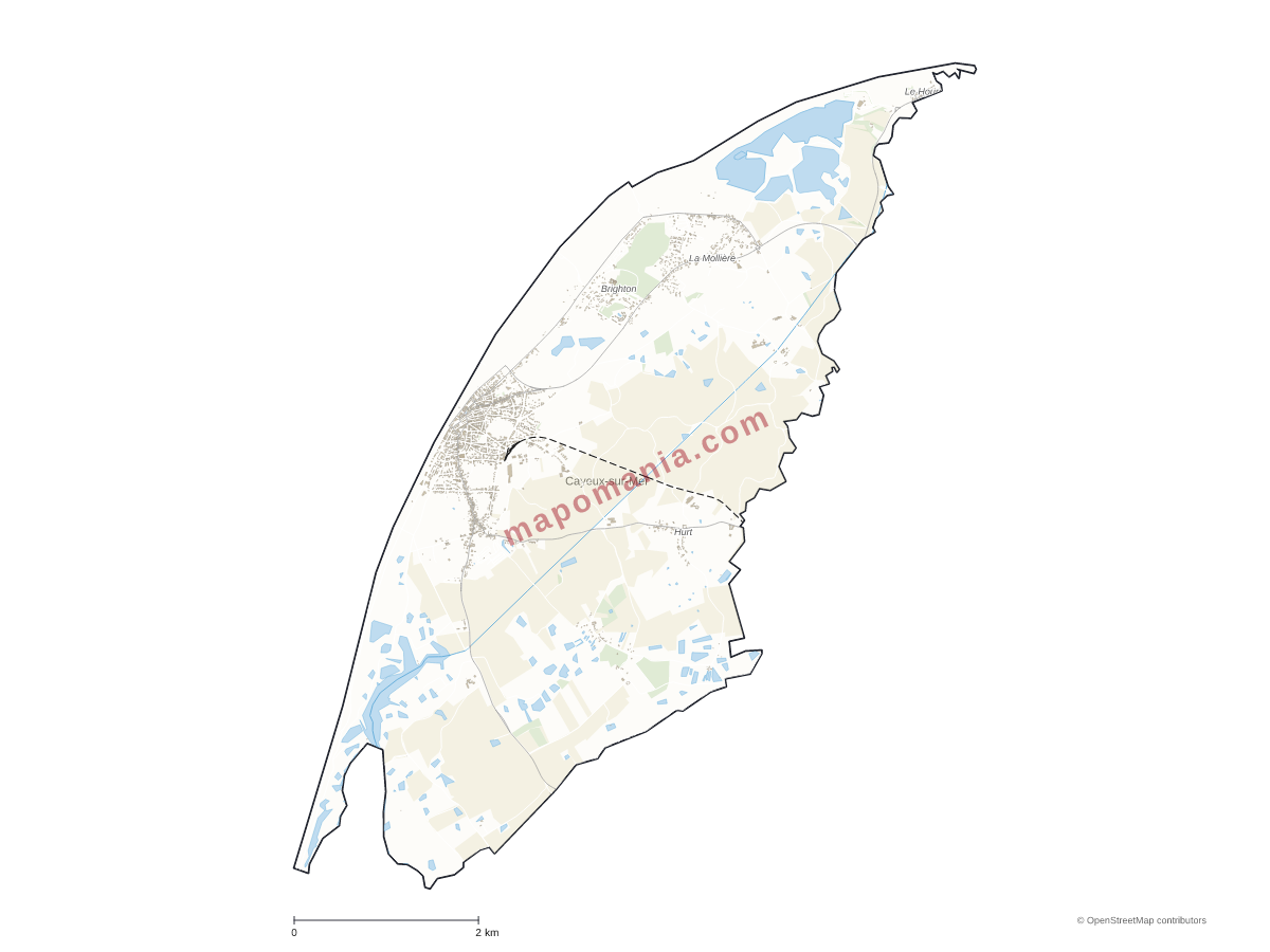 Carte de Cayeux-sur-Mer à personnaliser