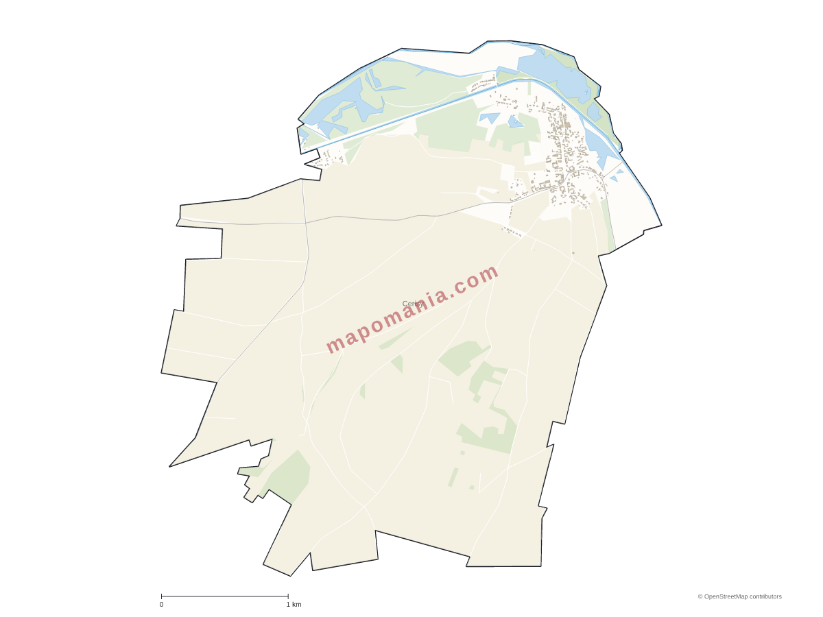 Carte de Cerisy à personnaliser