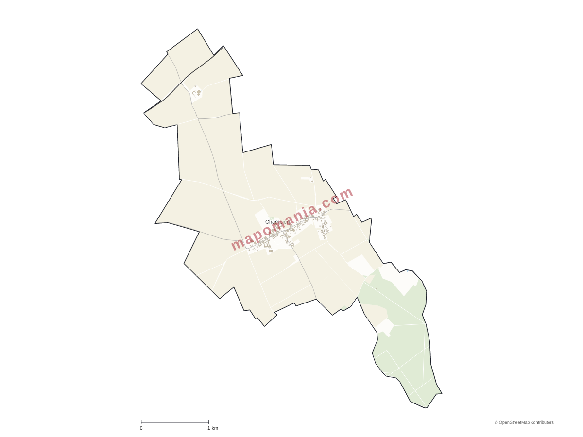 Carte de Champien à personnaliser