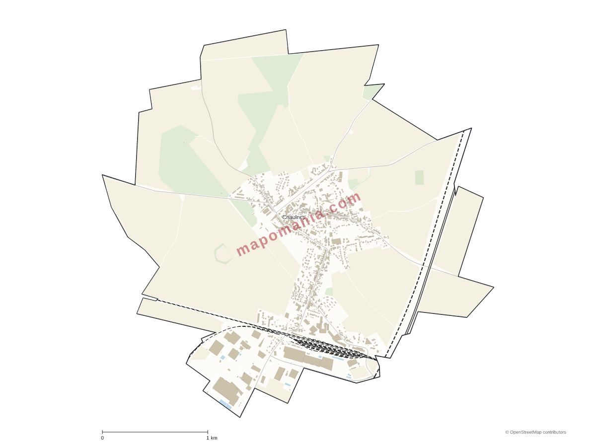 Carte de Chaulnes à personnaliser