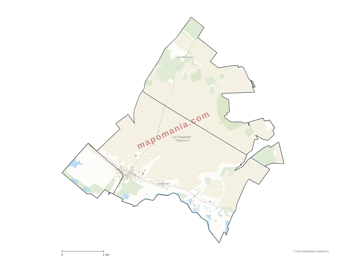 Carte de La Chaussée-Tirancourt à personnaliser