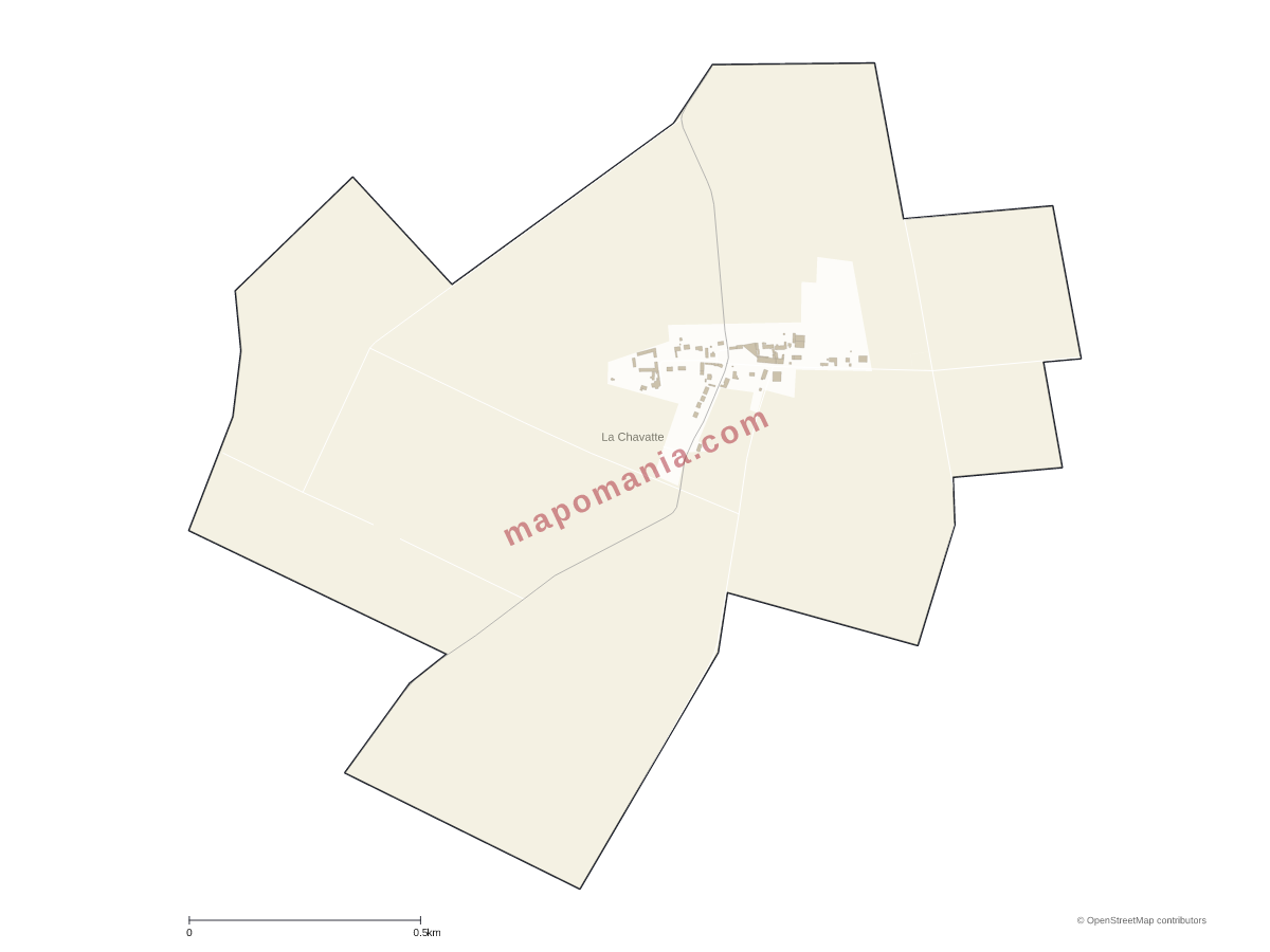Carte de La Chavatte à personnaliser